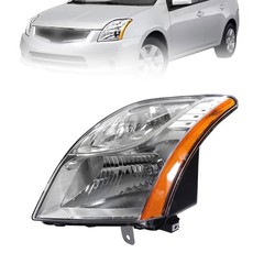 Driver Side Halogen Headlight Assembly for 2010-2012 Nissan Sentra Base S SL