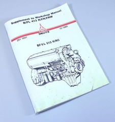 Khd Deutz Bf6L 513R/Rc Diesel Engine Service Repair Workshop Manual Shop Book