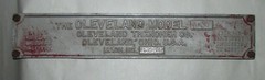 Vintage Metal The Cleveland Trencher Model 140 Builders PLATE Machine No. Plate