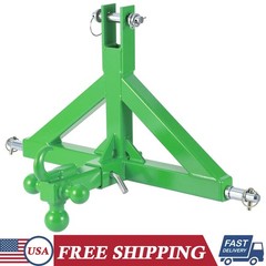 3-Point Quick Trailer Hitch 2″ Receiver for Cat 1 Tractors w/ Towing Hook & Ball