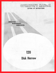 McCormick International IH 120 1pt 3pt Folding Tandem Disk Harrow Owner’s Manual