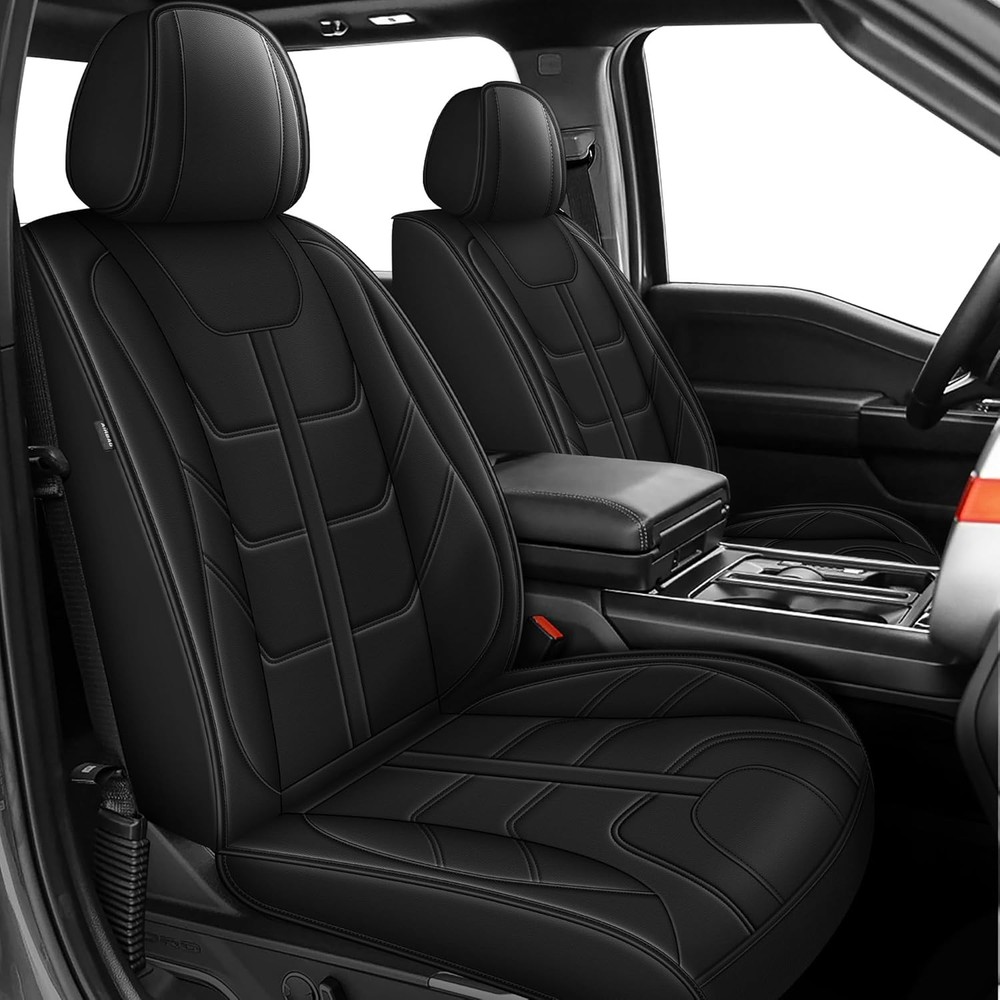 Synthetic Leather 5-Seat Covers Set For Ford F150/F250/F350/F450 from 2017-2026