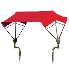 3-Bow Tractor Canopy with Frame Fender Mount 48″ – Red