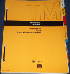 JOHN DEERE 7630 KNUCKLEBOOM LOADER TECHNICAL SERVICE REPAIR MANUAL TM1147