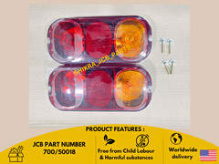 JCB BACKHOE- REAR LIGHT UNIT COMPLETE WITH BULBS SET OF 2 PCS. (PART# 700/50018)