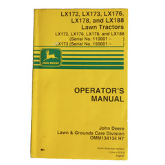 John Deere Operator’s Manual LX172 LX173 LX176 LX178 LX188 OMM134134 H7 OEM
