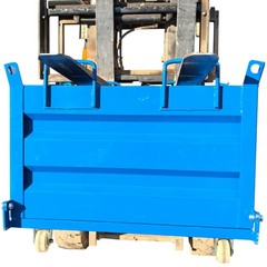2200lbs Load Self-Dumping Hopper: Manual Forklift-Operated Steel Turnover Box