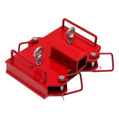 2″ Trailer Hitch Receiver Dual Pallet Fork Forklift Towing Adapter Attachment