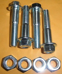 Qty. 4 M10 x 50 10mm-1.5 x 50mm Grade 8.8 Flanged Hex Bolt w/ Nut Zinc Plated…