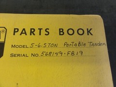 Ingram 4-6 Ton Tandem 8-10 Ton 3 Wheel 35 Ton Pneumatic Rollers Parts Book