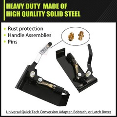Weld-On Skid Steer Quick Attach Bucket Conversion Adapter Latch Plates Universal
