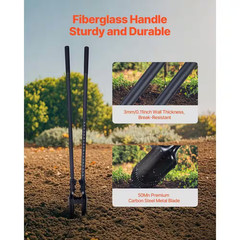 0.12 Cu. Ft. Steel Post Hole Digger with Fiberglass Handles