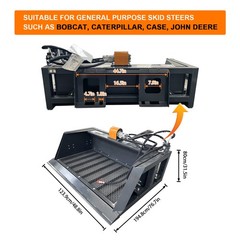 Wolverine Skid Steer Screening Bucket, 72in Width Suitable for Screening Dirt US