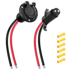 Trolling Motor Plug and Receptacle, Copper 2 Wire 8 Gauge 12V-24V Minn Kota Boat