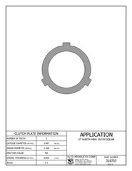 Steel Clutch MOROOKA SP410 Replaced by Alto # 316703