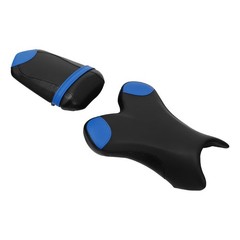 Black Blue Driver Rider Passenger Seat Fits for Yamaha YZF R1 2004 2005 2006