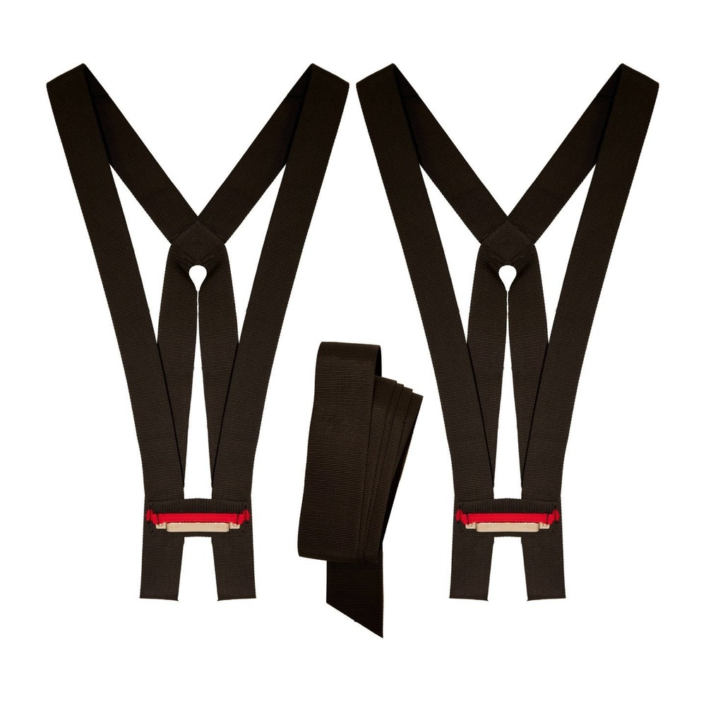 Ready Lifter Shoulder Moving Straps for 12 Feet x 3 Inches, Black / Red