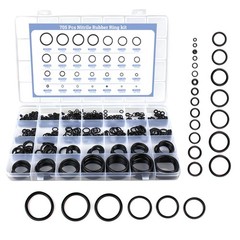 QKP 705Pcs O Ring Kit, 28 Sizes Metric Nitrile Black Rubber O Rings,