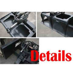 Wolfequip Mini Grapple Bucket For Skid Steer Loader Hydraulic Grab Heavy Duty