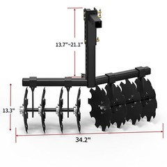 32″ Cut Width Disc Plow Harrow W/ Universal 2″ Receiver Mount for ATV/UTV Heavy
