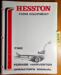 Hesston 7160 Forage Harvester S/N 3001- Owner’s Operator’s Manual 8084212R