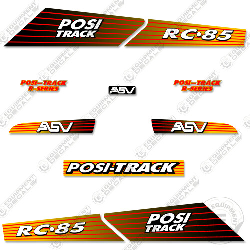 Fits ASV RC-85 Decal Kit Skid Steer Replacement Stickers Equipment Decals
