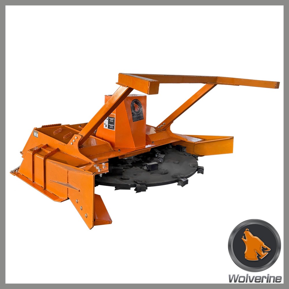 Wolverine 72″ HD Forestry Disc Mulcher Brush Cutter Skid Steer Attachment