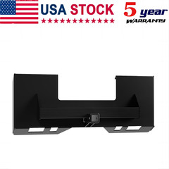 1/4″ Quick Attach Skid Steer Mount Plate with 2″ Cutout Trailer Hitch Receiver