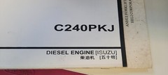 Forklift Truck Shop Manual C240PKJ HELI Diesel Great Shape. ISUZU