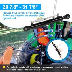 Hydraulic Top Link Cat. 1-1 with Locking Block 20 7/8” – 31 7/8” with 2 x Hose