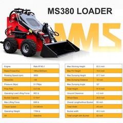 MINI Skid Steer Loader 23HP Wheeled Skid Steer EPA GAS Engine Free Ship&Unload