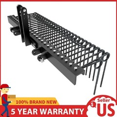 60″ 3 Point Pine Straw Rake Tractor Rake Attachment for Cat 0 & Cat 1 Steel Rake