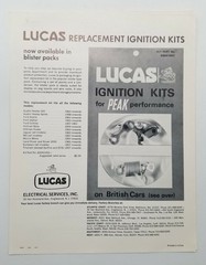 1968 Lucas Girling Service Information Ignition Kits Brochure Catalog