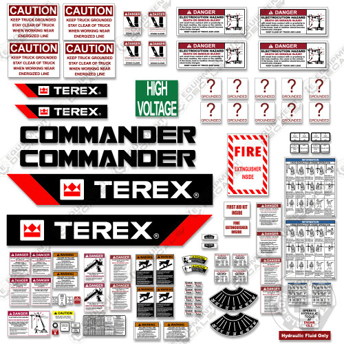 Fits TEREX C4045 Decal Kit Commander Digger Derrick – 3M VINYL!