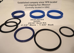 REPLACEMENT DUAL 25167 SEAL KIT (2-1/2 Bore – 1-3/4″ Rod) – NOT OEM