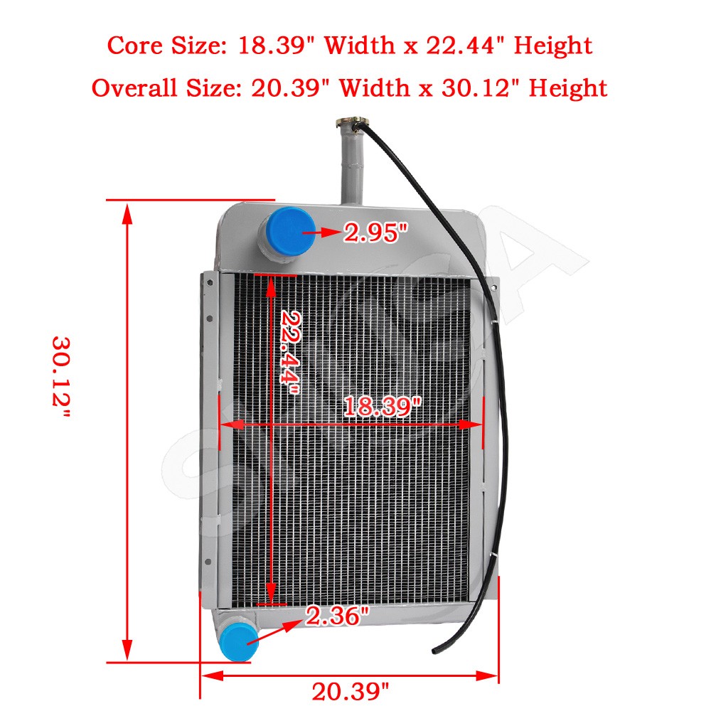 Aluminum Tractor Radiator for Case IH 930 & Comfort King A33459, US