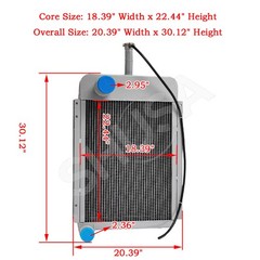 Aluminum Tractor Radiator for Case IH 930 & Comfort King A33459, US