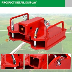 2″ Trailer Hitch Receiver for Dual Pallet Forks Forklift Towing Adapter Attach