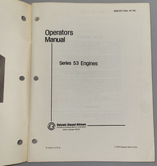 Detroit Diesel Allison Series 53 Operators Manual 6SE337 Rev 9/74 (C2)