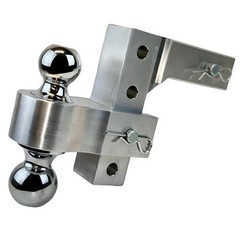 Uriah Products Adjustable Aluminum Hitch Mount with 2″ & 2.31″ Balls, Silver