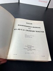 1966 Euclid Maintenance Manual (for General Motors Series 82-30/C-6