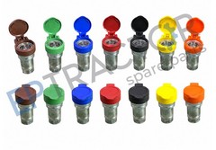 3 pcs Orange + 3 pcs Black Female Hydraulic Quick Coupler Dust Cap 1.49″ (38mm)