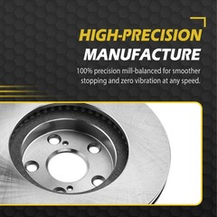 4-Wheel Disc Brakes 10.3/10.24 for 06-11 Civic Vented Rotors Ceramic Pads 31311