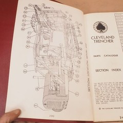 Cleveland Trencher Model 400 Parts Instruction Book Manual