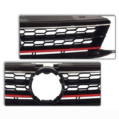 Front Bumper Grille Black Honeycomb Red Trim 2015-2018 VW Jetta GTI