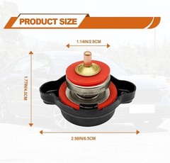 1.8 Bar Radiator Cap 25.6psi High Pressure Radiator Cap with Temperature Gauge C