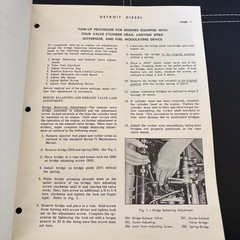 General Motors GM Series 71 Diesel Engines tune – up Manual