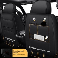 Truck Double Crew Cab Car Seat Covers Faux Leather For Toyota Tacoma: 2005-2026