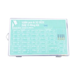 LABLT 1086Pcs Nitrile Rubber O-Ring Assortment Set 32 Sizes Diameter 1/8″-2″ SAE