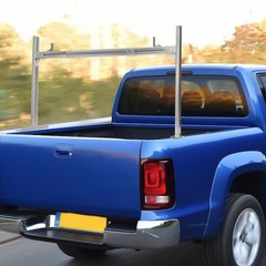 800 lb Aluminium Extendable Adjustable Pickup Bed Ladder Rack Trailer Silver